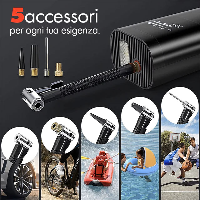 AirBoost 150PSI, Mini compressore portatile | Soluzione Veloce