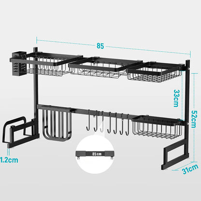 Easy kitchen scolapiatti da appoggio in acciaio inossidabile a 2 livelli | Soluzione Veloce